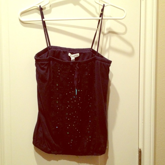 Aeropostale tank with sequins and beads.