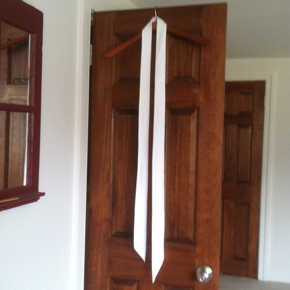 David's Bridal white sash