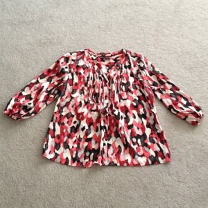 Dana Buchman multicolor button down top size large