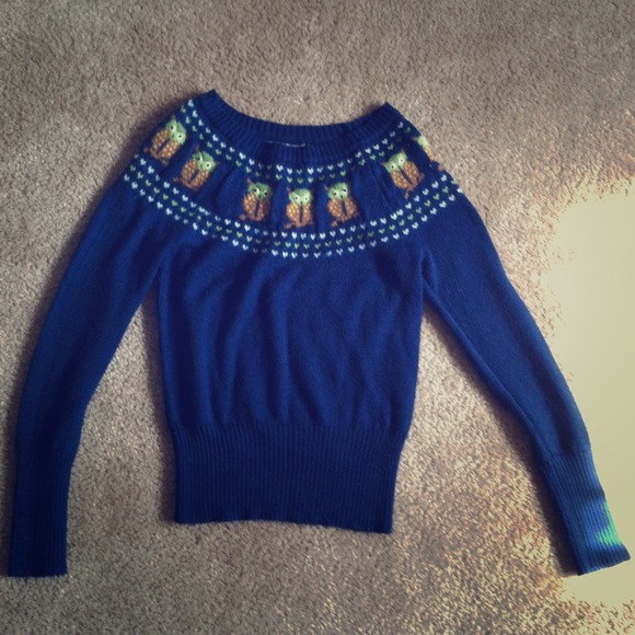 Owl boat neck sweater - Picture 1 of 4