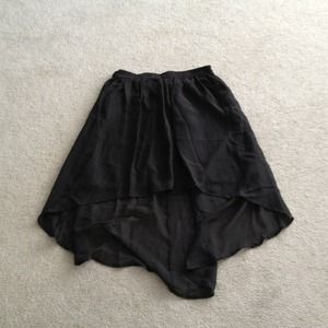 Romeo & Juliet Couture hi-low black skirt