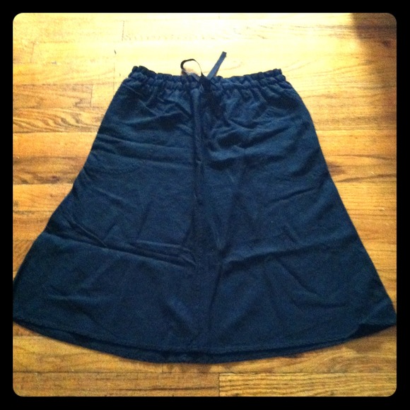 ❌SOLD❌    Black high waisted linen skirt