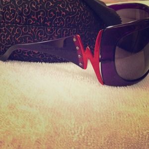 Vivienne Westwood sunglasses. Purple with red.
