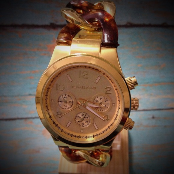 Mk tortoise twist watch