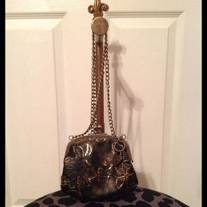 AUTHENTIC American Rag Brown & Gold Clutch NWOT