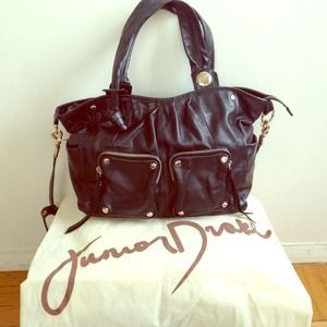 Junior Drake Black Leather Bag