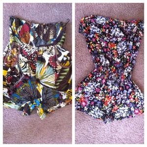 Two printed rompers