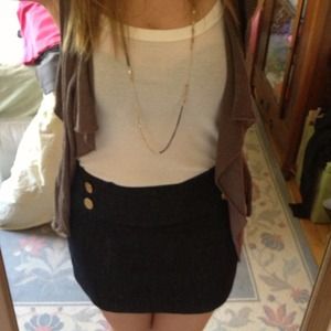 Express jean mini skirt