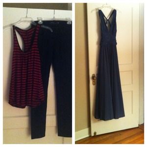 Bundle BCBG dress,BDG skinnies, top, and necklace