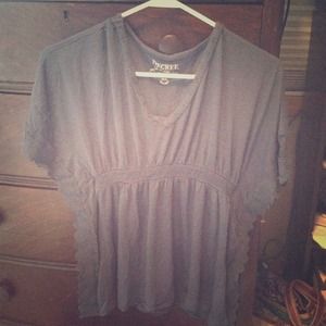 Navy blue top, baby doll type