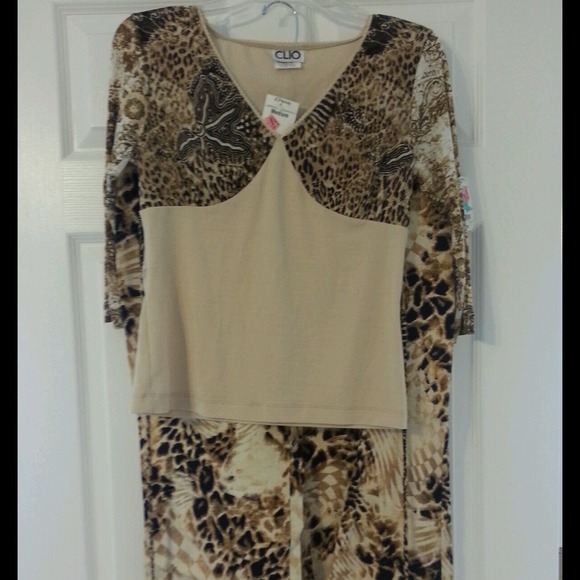 2-Piece Animal Print Capris