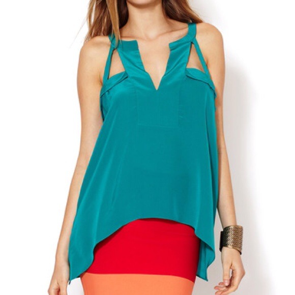 BCBGMAXAZRIA Kayleen Silk Top