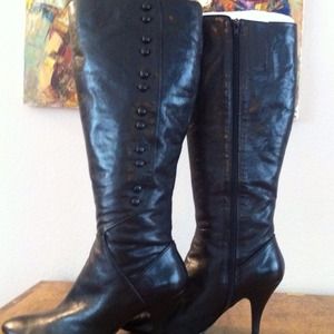 Nine West Black Leather Boots