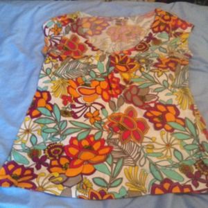 Floral print summer tee