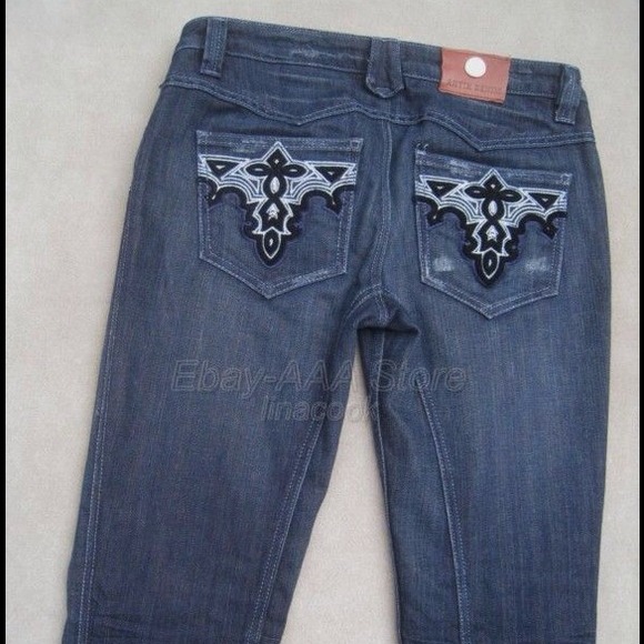 ⛔️SOLD⛔️ ANTIK dark wash blue jeans sz 28, 32x31 - Picture 3 of 4