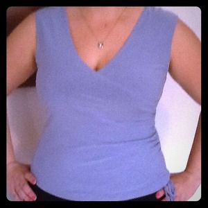 Baby blue drawstring tank