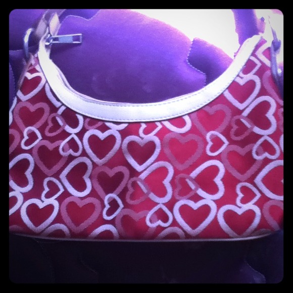 Red heart handbag