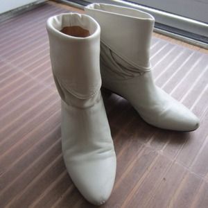 Frye Cream Booties