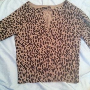 Leopard print cardigan