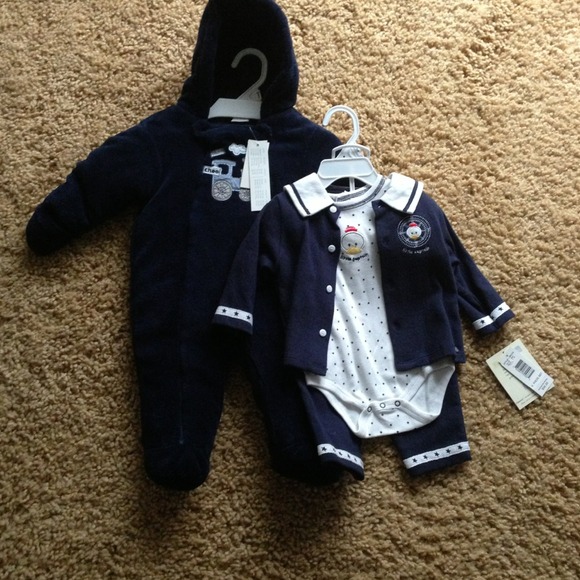 NWT 6-9 months coat & 6 months outfit