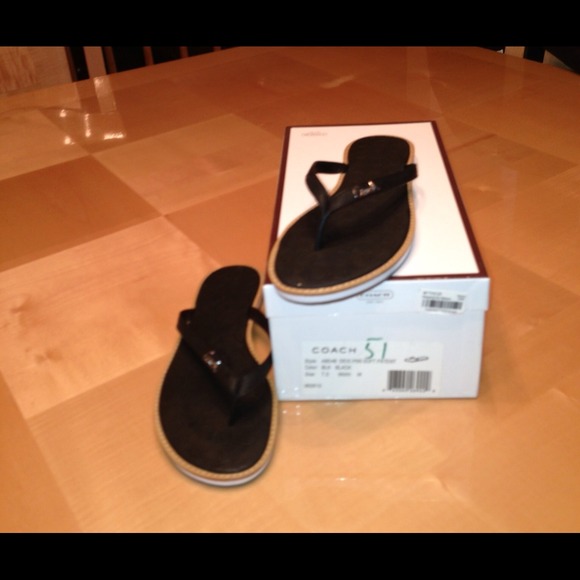 Authentic coach flip flops