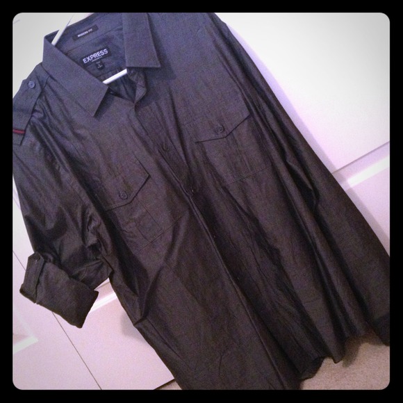Mens express button up