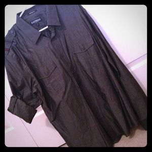 Mens express button up