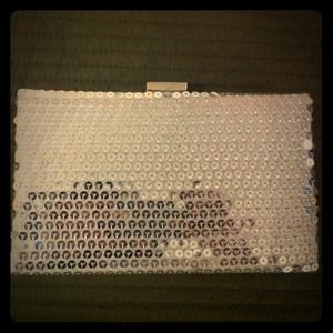 Forever21 Silver Sequin Clutch
