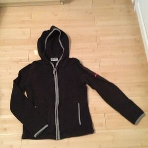 Black hoodie with gray binding