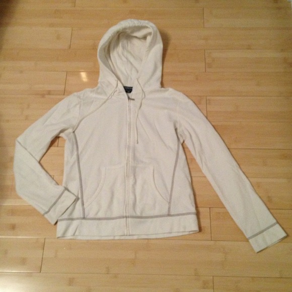 Ivory zip hoodie