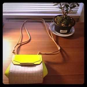Rachel Roy electronic yellow cross body bag