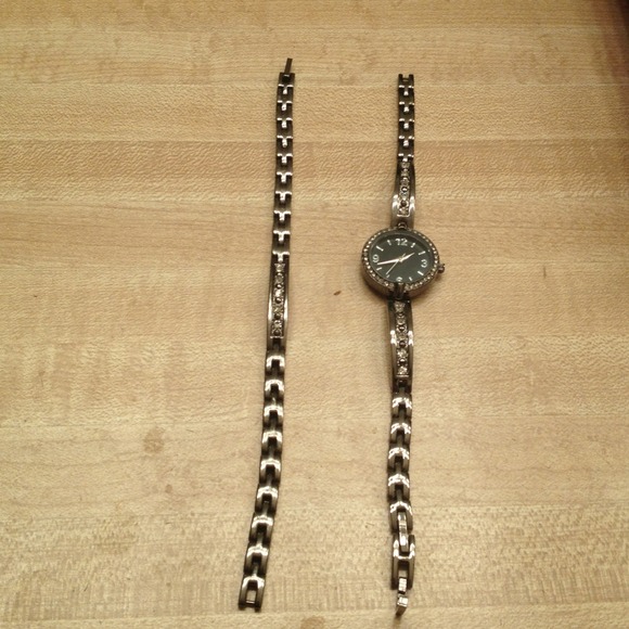 Watch and matching tennis wrist bracelet