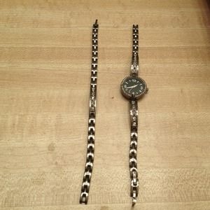 Watch and matching tennis wrist bracelet