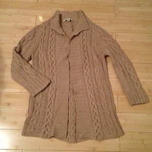 Beige sweater cardigan