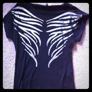 black top with silver sequins