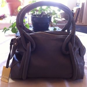 -Grey Furla satchel bag