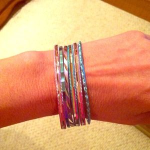 6 bangle bracelets