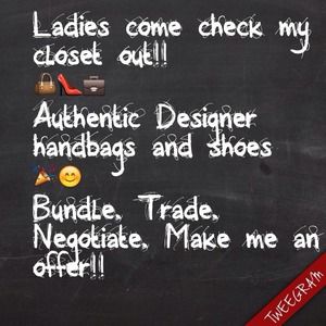 Authentic handbags and shoes