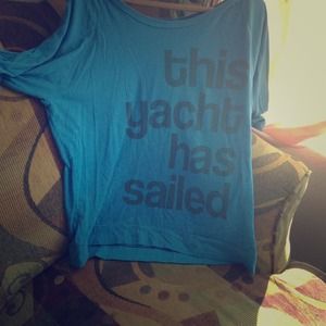 Blue Yacht Graphic Top