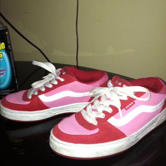 Red and pink Vans