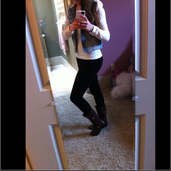 Vintage Dark Brown Riding Boots