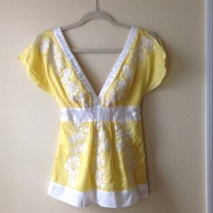 Yellow Bebe top