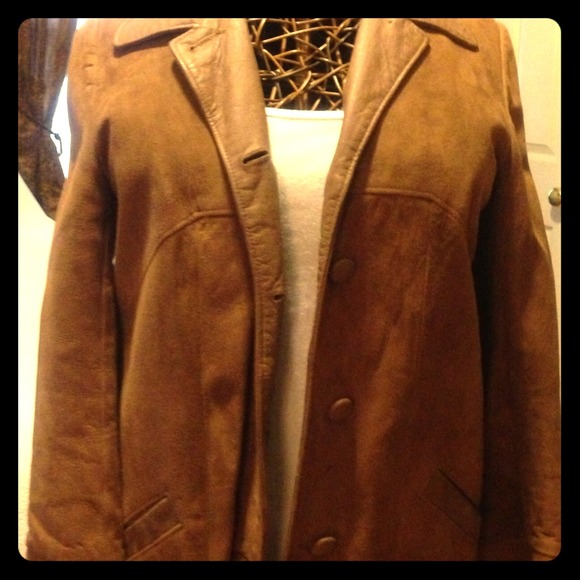 True vintage early 70s boho suede/ leather jacket