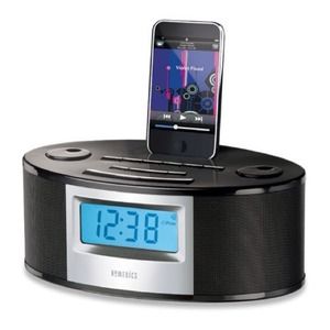 Alarm clock radio with iPhone/iPod docking station