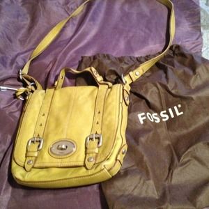 Green fossil cross body