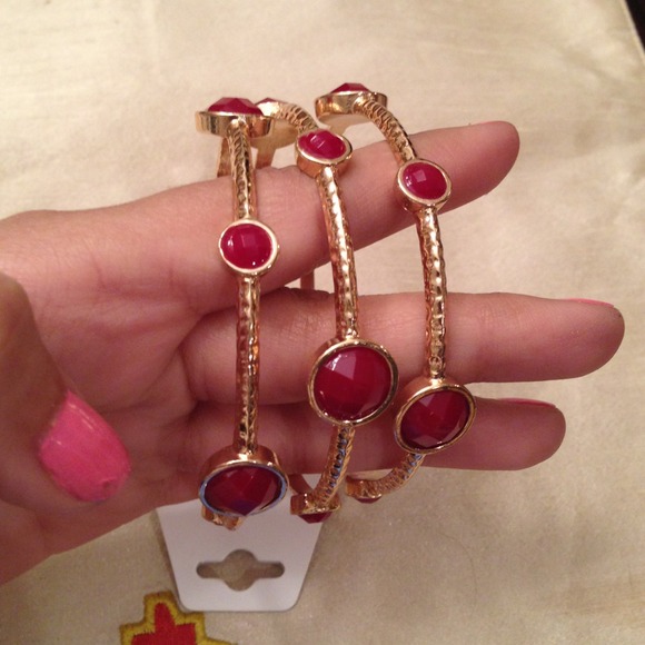 Maroon and Gold Bracelets - Picture 2 of 3