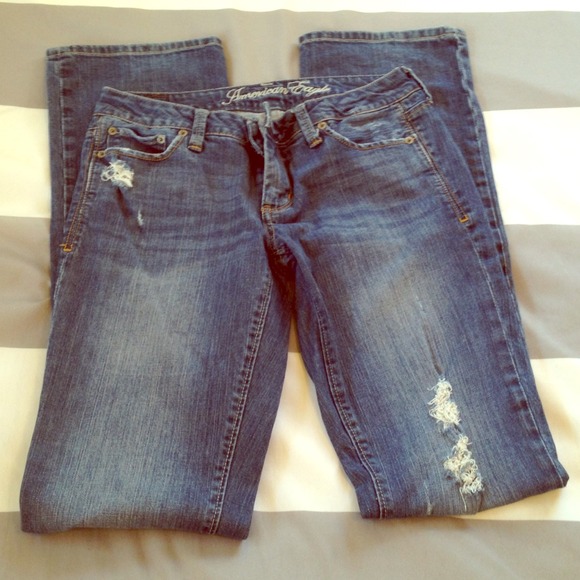 ❌BUNDLED❌ Distressed AE jeans extra long length