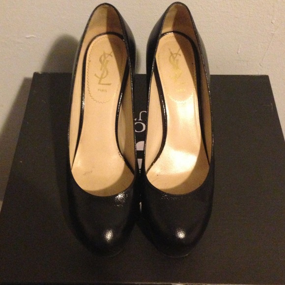 👠REDUCED YSL TRIBUTE II ESCARPIN IN BLACK LEATHER