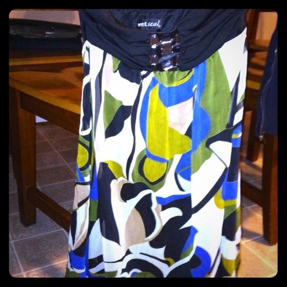 Multi colored tube top dress.