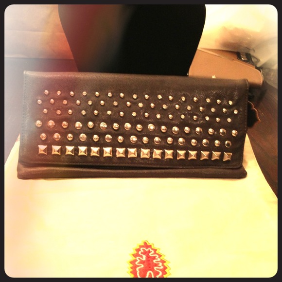 Chocolate Brown Evening Clutch - Picture 1 of 4